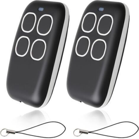 2PCS Télécommande Universelle Portail Garage de 280–868 MHz Universel 4 en 1 Multifréquence Porte Garage Rolling Code Telecommande Compatible avec Came TOP432EE/ EV/NA, Pile CR2032 Incluse