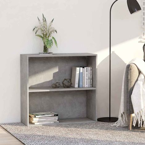 vidaXL Bookcase Concrete Grey 80x30x76,5 cm Engineered Wood (1/5)