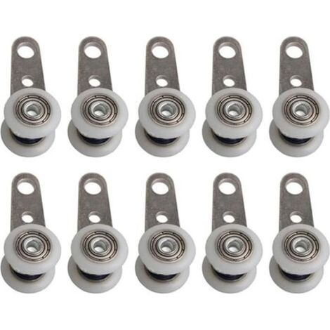 HOXILEELEOLot di 10 ruote in metallo e plastica di 19mm – di Carico 20 kg – Dimensioni 4.5 x 1.9 cm (1/5)