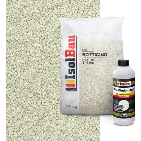 Ensemble de tapis en pierre IsolBau Steinteppich Botticino 1/4 mm 25 kg
