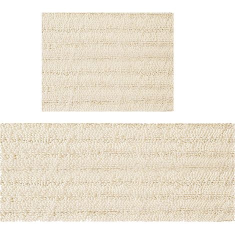 2pcs Tapis de bain, Chenille, Antidérapant, Absorbant, Salle de bain, Salon (1/5)