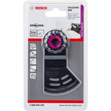 Bosch Professional 1x Lame per utensili multifunzione AYZ 53 BPB Dual-Tec (for wood & abrasive materials, Larghezza 53 mm, accessori utensili multifunzione) (1/9)