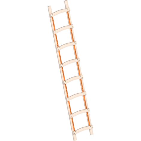 Layher 1046 Holzdachdeckerleiter 8 Sprossen (1/4)