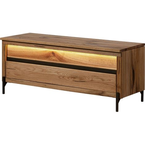 Schuhbank Wild-/Zerreiche 120x47x50 natur geölt MONTREUX LUX 137 (1/4)