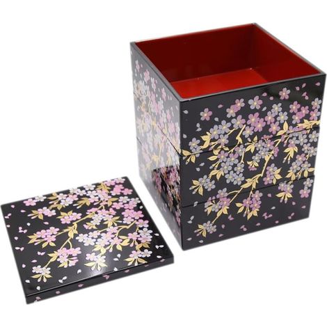 Boîte à bento japonaise Artibetter, motif délicat de fleurs (1/5)