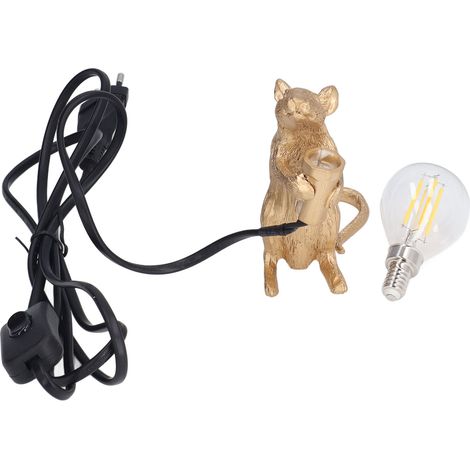 Lampe animalière en éclairage doux Image réaliste pour la maison le bureau la chambre à coucher dorée Résine (1/5)