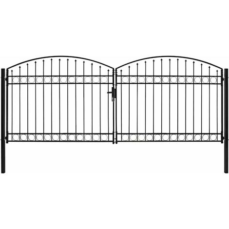 Teenpull – Zauntor ASSEN Doppeltür mit Bogenabschluss Stahl 400 x 175 cm (1/5)