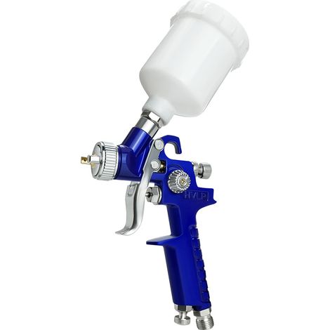 Pistolet Aérographe HVLP Alimentation par Gravité 125CC Buse 1.0mm pour Couches de Fond Peinture Métallisée et Carrosserie