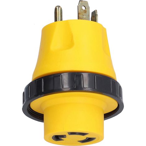 Adaptateur de prise pour camping-car 30 A TT-30P vers L5-30R avec fil interne en cuivre : fiable, étanche et résistant à la corrosion. (1/5)