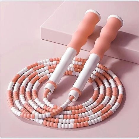 Corde à sauter perles souples, corde tressée réglable, anti-nœuds, sans emmêlement, pour fitness et entraînement cardio (1/3)