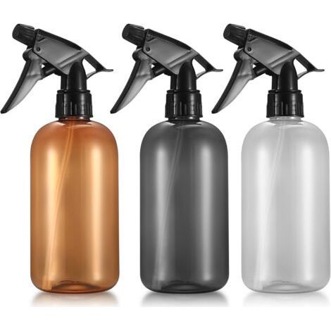 3 botellas pulverizadoras vacías de 500 ml, botellas pulverizadoras de agua, botellas pulverizadoras de plástico reutilizables para limpieza, plantas, jardinería, peluquería y cosméticos. (1/5)