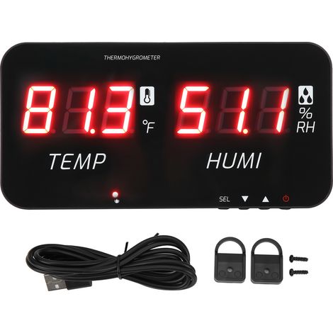Termometro/igrometro a LED TA623A – Digitale – Industriale – Misuratore di umidità – DC5V