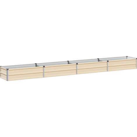 Cama de Jardín Elevada Marfil 320 x 40 x 24 cm vidaXL