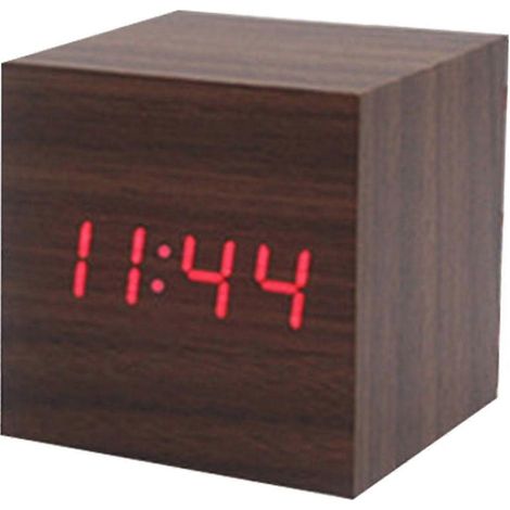 Réveil cubique à commande vocale, objet décoratif idéal pour décorer un bureau dans une chambre d'écolier. (1/5)