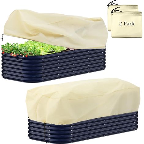 2 bâches antigel rectangulaires pour plantes en pot, bâche antigel extérieure 150 x 40 x 45 cm, bâche antigel pour arbres et plantes