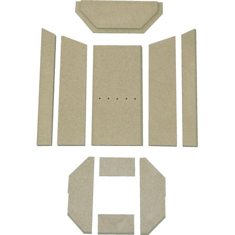 Habillage de foyer C pour poêles à cheminée P50-5 de Justus - vermiculite - 10 pièces