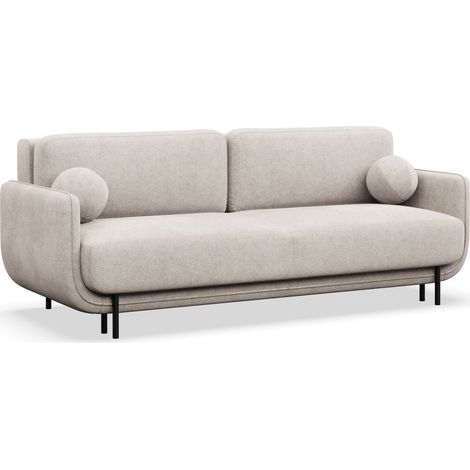 Selsey Ovals – 3-Sitzer Schlafsofa mit Strukturstoff, Hellbeige