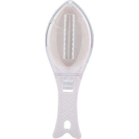 Schneller und sicherer Fischschuppenentferner – Ergonomisches Küchengerät aus weißem Edelstahl, 1 Stück