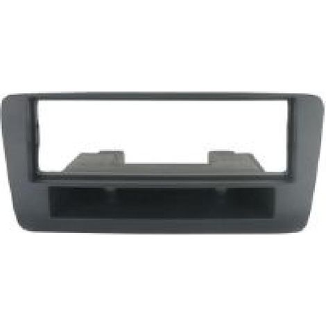 Facade autoradio 1DIN compatible avec Audi A1 10-18 - Noir - avec vide poche