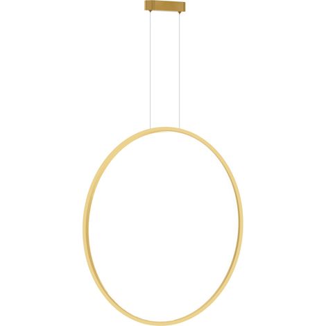 Lampada sospensione LED anello oro Milagro Saturno 46W (1/5)