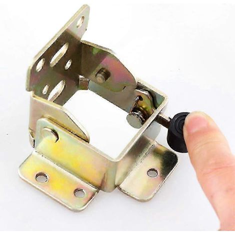 Pivotant à 90° pour table escamotable, charnière à verrouillage automatique, support pliant pour pieds de chaise et table, mécanisme de blocage intégré, robuste et discret. (1/5)