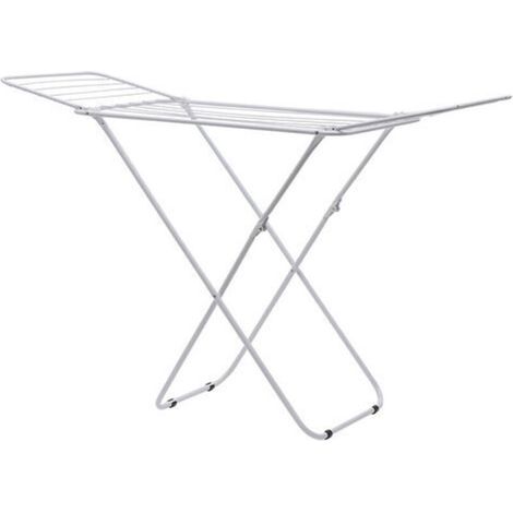 Étendoir À Linge, Étendoir À Linge Pliable Avec Tiges, Sèche-Linge Sur Pied, Intérieur/Extérieur, Literie Et Vêtements, Blanc (1/5)