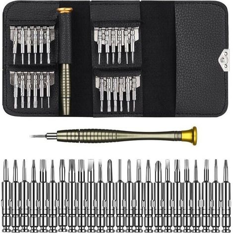 Tournevis Précision Mini 25 en 1 Kit de Tournevis Outils de Réparation pour iphone, Portable Laptop, Montre, Bijoux, Jouets, Lunettes (1/5)
