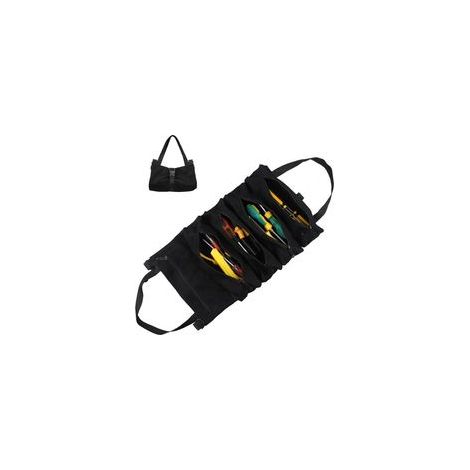 Borsa portautensili arrotolabile, borsa porta chiavi, borsa arrotolabile multifunzionale con 5 tasche con cerniera - Crezuo
