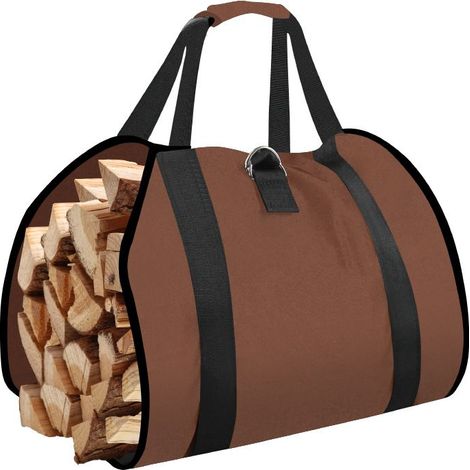 1 pièces, Sac À Main En Toile De Cire Pour Porte-bois De Chauffage – Porte-bûches De Bois De Chauffage Sac À Main Robuste Extra Large, 9946 cm (1/4)