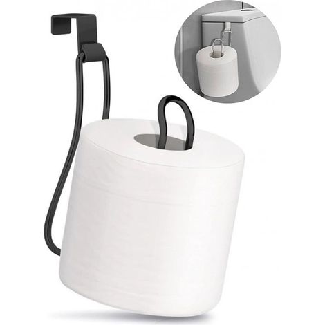 Portarrollos de papel higiénico - Acero inoxidable - Portarrollos de papel higiénico - para baño y cocina - No requiere taladrar (1/5)