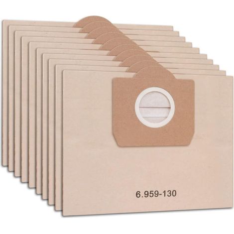Lot de 10 Sacs Aspirateur pour Convient pour Karcher KARCHER WD3 MV3 accessoires d'aspirateur sac à poussière sac en papier sac filtrant (1/4)