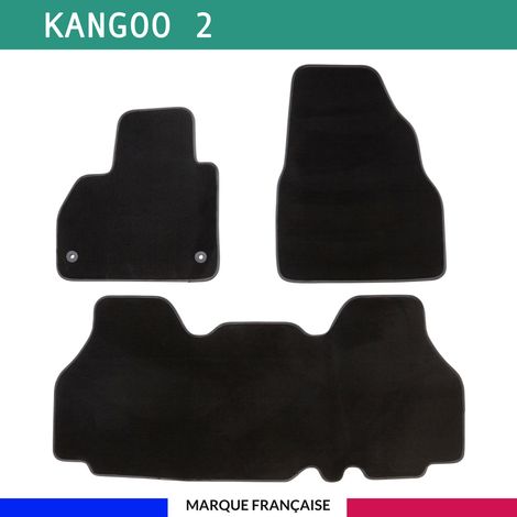 Tapis de voiture - Sur Mesure pour KANGOO 2 (dès 2008) - 3 pièces - Tapis de sol antidérapant pour automobile