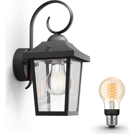 Philips Hue Buzzard Applique murale d'extérieur E27 (Noir) Lumière blanche chaude - White Filament (1/5)
