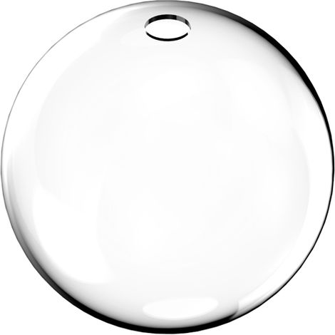 Rosone Contemporaneo Rubber Metallo Trasparente Medio