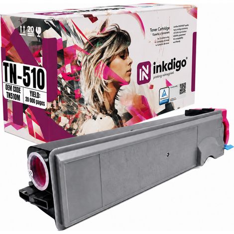 Toner Inkdigo TN510M compatibile con Konica Minolta Bizhub C500, certificato TÜV. (1/5)