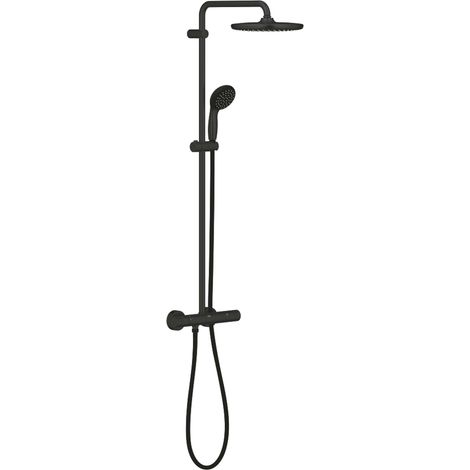 Grohe Vitalio Start - Duschset 250 mit Thermostat, 1 Strahlart, schwarz matt 266772430