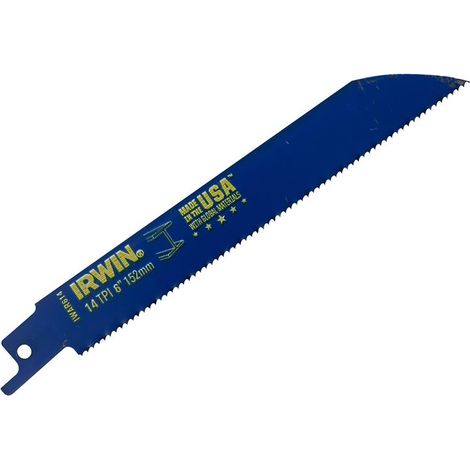 IRWIN 614R 150mm Bi-Metal Reciprocating Saw Blades 14 TPI Pack of 5 (1/3)