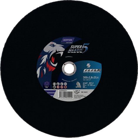 Meule à tronçonner BDX / Super Bleue 5 Norton - 350 - 4 - 25,4