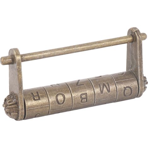 Cadenas code lettres chinois antique pour boîte armoire tiroir (1/5)