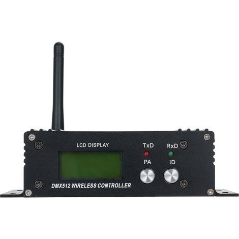 2,4-GHz-Funk-DMX512-Controller mit LCD-Bildschirm, einstellbarem Repeater, 35 ID-Codes, 400 m Reichweite (1/4)