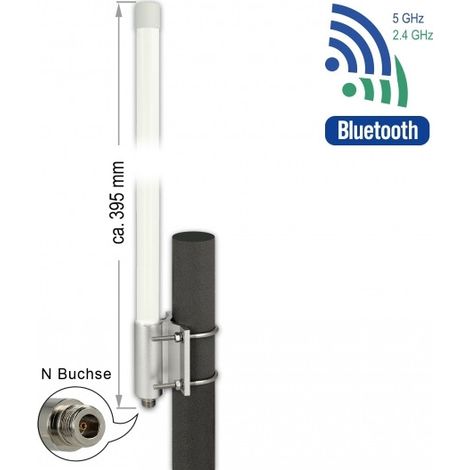 Antenne delock 12632 gain max 8 dBi 39.5 cm