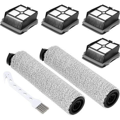 [NIE BENUTZT]iFloor 3/Floor One S3 Staubsauger-Ersatzteile, 2er-Pack Bürstenrollen + 4er-Pack Staubsaugerfilter