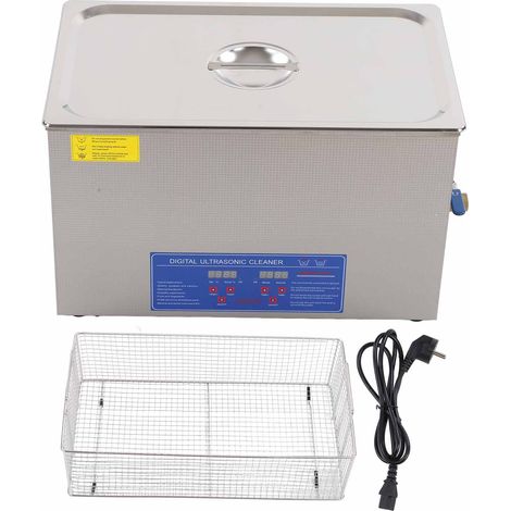 Nettoyeur Ultrasonique 30L Cuve Acier Inoxydable avec Chauffage et Minuteur Numérique PS-100A 220V (1/5)