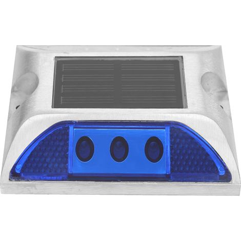 LED-Solar-Bodenmarkierungsleuchten, wasserdicht, für den Außenbereich, Einfahrt, Straße, Autobahn, mit Erdspieß, blau (1/5)