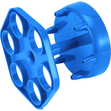 Distributeur de verres à liqueur rotatif pour 6 verres à shot, étagère à vin, articles de fête, bleu (1/5)