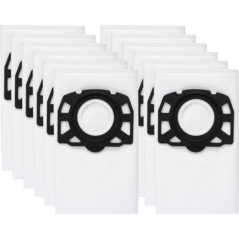 Kaelt - Lot de 12 Sacs de KFI 487 Filtre Sacs d'aspirateur accessoire pour Karcher WD4,WD5,WD6,MV4,MV5,MV6,WD4.000 ... WD5.999,2.863-006.0 (1/5)