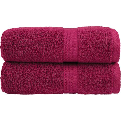 Débarbouillettes premium SOLUND 2 pcs. Bordeaux 30x30 cm 600 g/m²
