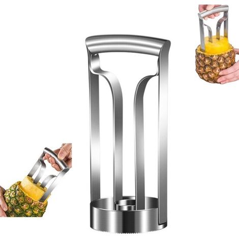 1 pièce - Trancheuse à ananas - Évideur à ananas - Éplucheur à ananas - Trancheuse à ananas professionnelle - Argent - Éplucheur - Trancheuse à ananas - Ustensile à fruits - Ustensile de cuisine simpl (1/5)