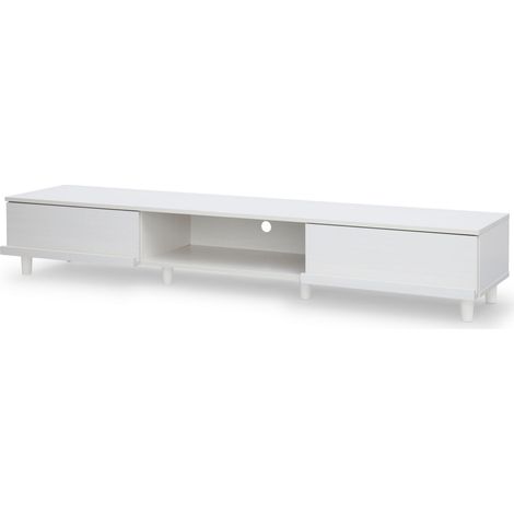 Iris Ohyama, TV-Ständer, TV-Ständer, TV-Tisch für Bildschirme bis zu 65 Zoll, BAB-180A White Oak, W42,1 x D180 x H30 cm
