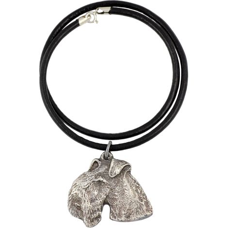 Lakeland Terrier - collar para perros, colgante bañado en plata para amantes de los perros, joyería única de Art-Dog (1/5)
